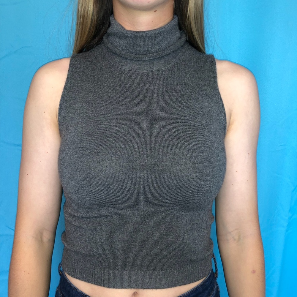 Brandy Melville Turtleneck Sleeveless Crop Top